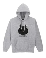 Bluzy damskie - Bluza z kapturem Amerykański Curl Czarny Personalizowana Kot Szara L - miniaturka - grafika 1