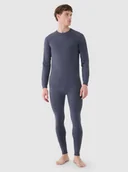 Bielizna sportowa męska - Męska bielizna termoaktywna bezszwowa (dół) 4FWSS25USEAM188 - szara - miniaturka - grafika 1