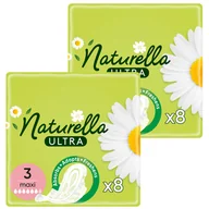 Podpaski - Zestaw Naturella Ultra, podpaski ze skrzydełkami, rumianek, Maxi, 2 x 8 sztuk - miniaturka - grafika 1
