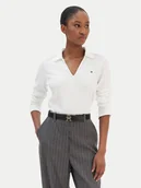 Bluzki damskie - Tommy Hilfiger Bluzka Modern Cody WW0WW47850 Biały Slim Fit - miniaturka - grafika 1