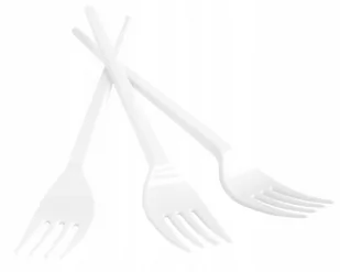 Office products Widelce plastikowy , 17cm, biały 24019715-14 - Naczynia i sztućce jednorazowe - miniaturka - grafika 1