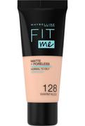 Podkłady do twarzy - Maybelline Fit Me! Matte + Poreless podkład 30 ml dla kobiet 128 Warm Nude - miniaturka - grafika 1