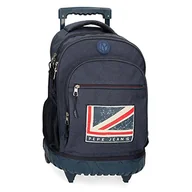 Plecaki - Pepe Jeans Aidan Compact plecak, 2 koła, niebieski, 33 x 44 x 21 cm, poliester, 30,49 l - miniaturka - grafika 1
