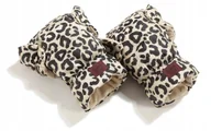 Akcesoria do wózków - La Millou rękawice mufka ocieplacz dłoni do wózka ortalion / Leopard Cream - miniaturka - grafika 1