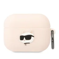 Akcesoria do słuchawek - Karl Lagerfeld etui do Airpods Pro KLAPRUNCHP różowe 3D Silicone NFT Karl - miniaturka - grafika 1