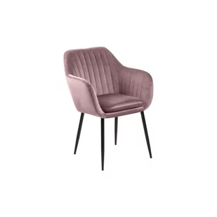 D2.Design Krzesło Emilia Velvet dusty rose/black 162345 - Krzesła - miniaturka - grafika 2