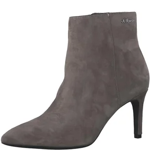 s.Oliver Damskie sztyblety Boot Heel 5-25316-43, szarobrązowe, 40 EU, szarobrązowy, 40 EU - Botki damskie - miniaturka - grafika 1