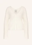 Swetry damskie - Calvin Klein Kardigan Z Dodatkiem Alpaki weiss - miniaturka - grafika 1