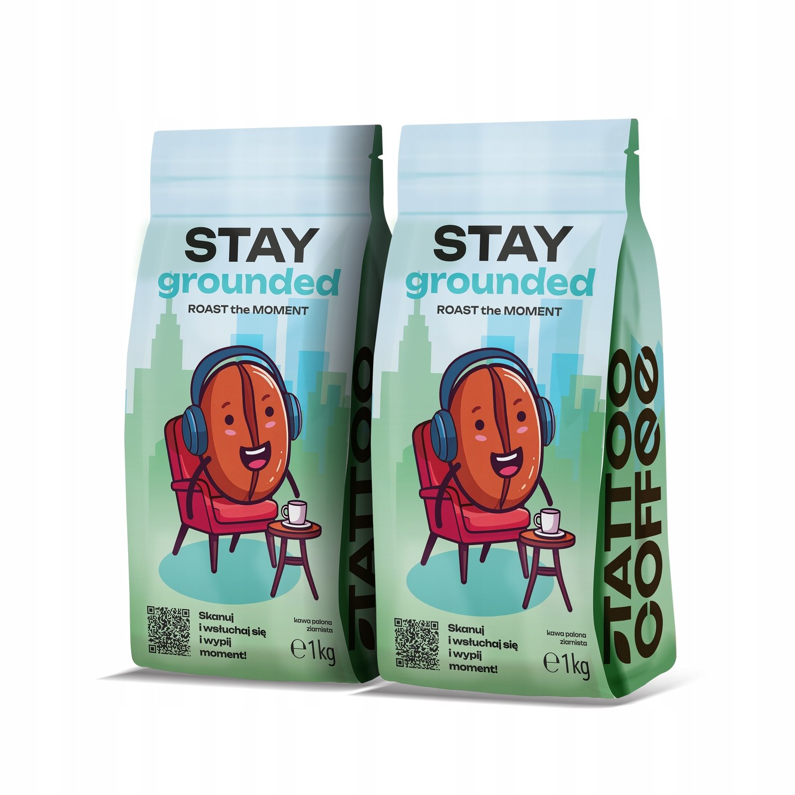 Kawa ziarnista Tattoo Coffee Stay Grounded, do ekspresu, zestaw 2 x 1 kg