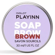 Akcesoria i kosmetyki do stylizacji brwi - Inglot Playinn, Mydło Do Brwi Soap Brow, Brown, 30ml - miniaturka - grafika 1