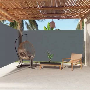 vidaXL Zwijana markiza boczna, antracytowa, 200 x 600 cm vidaXL - Pawilony ogrodowe - miniaturka - grafika 1