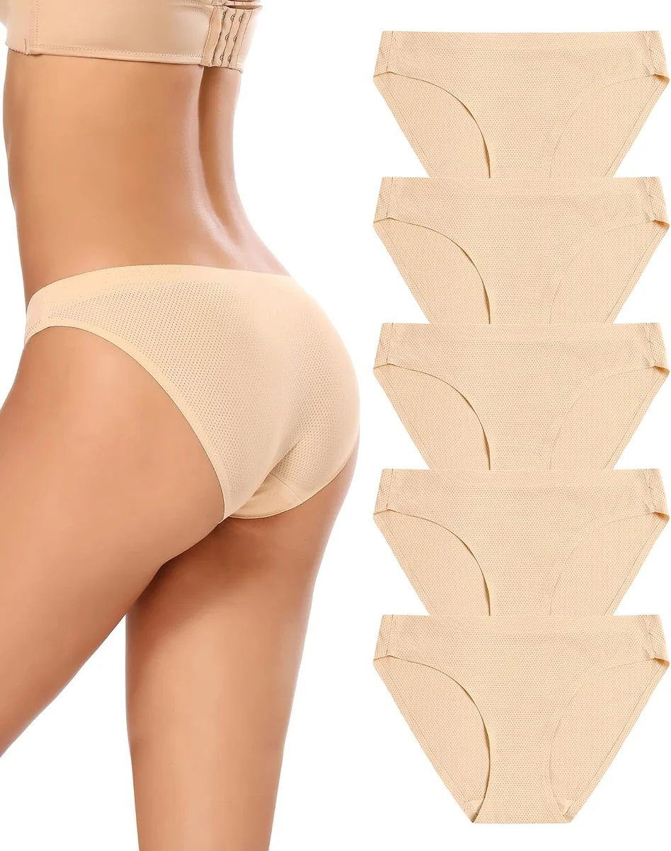 MAJTKI DAMSKIE BIKINI BEZSZWOWE WIELOPAK WYGODNE GŁADKIE PRZYJEMNE