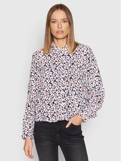 Koszule damskie - Tommy Jeans Koszula Tjw Printed DW0DW10649 Biały Regular Fit - grafika 1