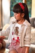Swetry dla dziewczynek - Mayoral kardigan dziecięcy kolor beżowy lekki - miniaturka - grafika 1
