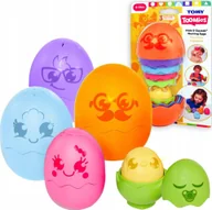 Zabawki do kąpieli - Akuku Zabawka kąpielowa jajko matrioszka Tomy pomarańczowy - miniaturka - grafika 1