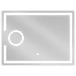 Mexen Onyx lustro łazienkowe podświetlane z lusterkiem kosmetycznym 80 x 60 cm, LED 6000K, antypara - Lustra - miniaturka - grafika 1