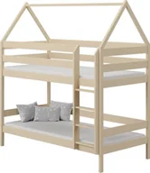Łóżka dla dzieci i młodzieży - Elior Piętrowe łóżko do pokoju dziecięcego, waniliowy - Zuzu 3X 190x80 cm - miniaturka - grafika 1