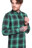Koszule męskie - KOSZULA MĘSKA W KRATĘ LEE BUTTON DOWN AGATE GREEN L880BFNB 112123001 - Lee - miniaturka - grafika 1