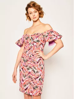 Sukienki - Guess Sukienka letnia Clara W0GK0T WCUV0 Kolorowy Regular Fit - grafika 1