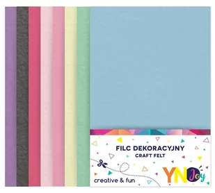 NOSTER Filc dekoracyjny Pastel 8 kolorów YNJ - Pozostałe akcesoria dla plastyków - miniaturka - grafika 1
