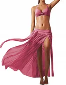 Spódnice - ZWIEWNA DŁUGA SPÓDNICA DAMSKA LETNIA SPÓDNICZKA TIULOWA MAXI PLAŻOWA KOLORY - miniaturka - grafika 1