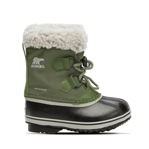 Sorel Unisex Yoot Pac nylonowe wodoodporne śniegowce dla dzieci, Turysta zielony, 9 Little Kid