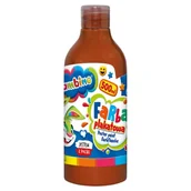 Szkolne artykuły papiernicze - Bambino Duża Farba Plakatowa W Butelce Szkolna Przedszkolna 500ml Brązowa - miniaturka - grafika 1