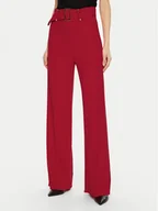 Spodnie damskie - Rinascimento Spodnie materiałowe CFC0121912003 Czerwony Regular Fit - miniaturka - grafika 1