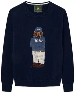 Hackett London Bluza chłopięca Harry Crew, Niebieski (granatowy), 11 lat - Bluzy dla chłopców - miniaturka - grafika 1