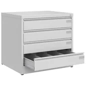 Meble i wyposażenie gabinetów medycznych - Szafka z pełnym wysuwem szuflady na dokumenty poufne SZK 103 LX - miniaturka - grafika 1