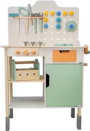 Zabawy w naśladowanie dorosłych - Drewniany warsztat Majsterek stolik narzędziowy - miniaturka - grafika 1