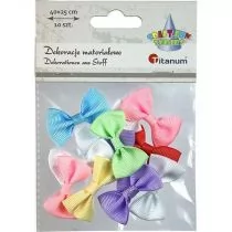 Titanum Aplikacje materiałowe kokardki 40 x 25 mm 10 szt. - Zabawki kreatywne - miniaturka - grafika 1
