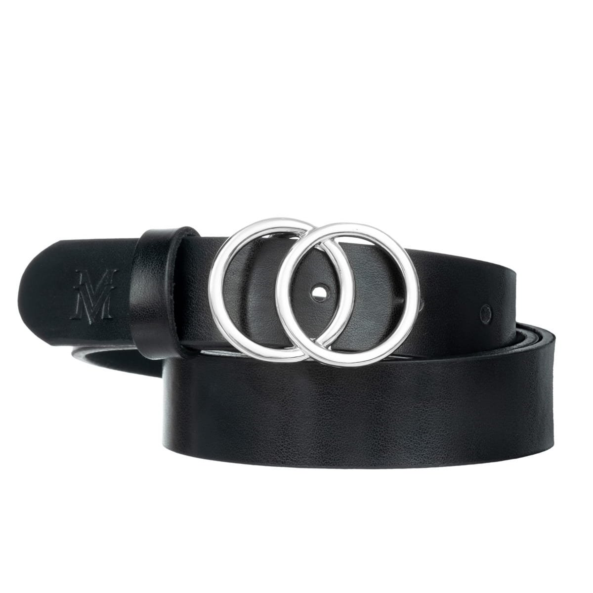 Klasyczny Pasek Damski VerMari Anelli Skórzany Czarny 3 cm