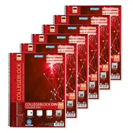 Zeszyty szkolne - Zeszyt A4 Notatnik Kołonotatnik Kratka 6szt STYLEX - miniaturka - grafika 1