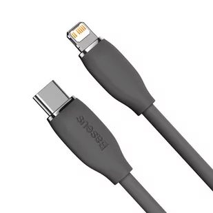 Baseus kabel, przewód USB Typ C Lightning 20W długość 1,2 m Jelly Liquid Silica Gel czarny CAGD020001 - Kable USB - miniaturka - grafika 1