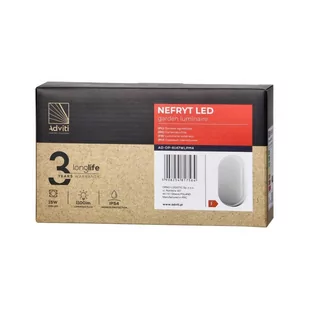 NEFRYT LED 15W, oprawa ogrodowa, 1100lm, IP54, 4000K, biała - Lampy ogrodowe - miniaturka - grafika 2