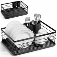 Suszarki do naczyń - Suszarka na naczynia talerze kubki sztućce czarna ociekacz do naczyń loft kod: O-229044 + Sprawdź na SuperWnetrze.pl - NATYCHMIASTOWA WYSYŁKA !! - miniaturka - grafika 1