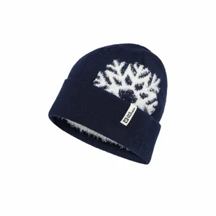 Dziecieca czapka Jack Wolfskin PALAJA BEANIE K night blue - ONE SIZE - Czapki dla dzieci - miniaturka - grafika 1