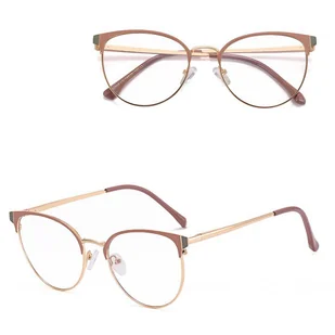 Damskie okulary Kocie Oczy zerówki do komputera BLUE LIGHT na teleskopach 25110D Jasny Brązowy/Złoty - Okulary korekcyjne, oprawki, szkła Damskie okulary Kocie Oczy zerówki do komputera BLUE LIGHT na teleskopach 25110D Jasny Brązowy/Złoty - Okulary korekcyjne, oprawki, szkła - miniaturka - grafika 1