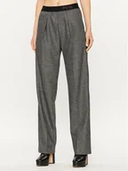 Spodnie damskie - Pinko Spodnie materiałowe Palma 102197 A07P Szary Loose Fit - miniaturka - grafika 1