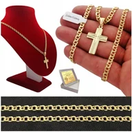 Biżuteria dla dzieci - ŁAŃCUSZEK Z KRZYŻYKIEM NA KOMUNIĘ SREBRO 925+ZŁOTO - miniaturka - grafika 1