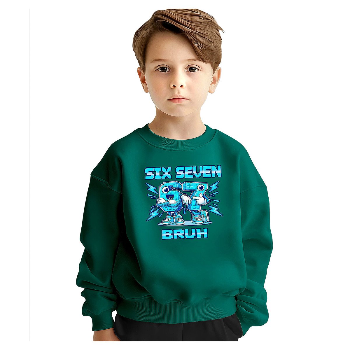 BLUZA DZIECIĘCA 67 SIX SEVEN VIRAL BRUH 146-152 DLA CHŁOPCA DZIEWCZYNKI