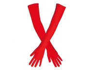 Dodatki do strojów karnawałowych - Rękawiczki karnawałowe czerwone - 60 cm - miniaturka - grafika 1