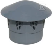 Łączniki, trójniki, kształtki - Kominek wentylacyjny (wywiewka) 110 szary Onnline - miniaturka - grafika 1