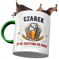 Kubki - Kubek Zielony Dla Czarka Cezarego na Prezent z Nadrukiem ze Zdjęciem+ Opakowanie na prezent (wzór 01) - miniaturka - grafika 1