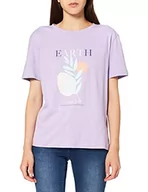 Koszulki i topy damskie - NA-KD Earth Printed T-Shirt Koszulka damska, Jasny fioletowy, S - miniaturka - grafika 1