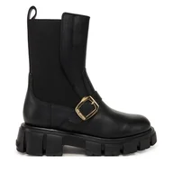 Botki damskie - Sztyblety LOVE MOSCHINO JA24105G1NIA000036 Czarny - miniaturka - grafika 1