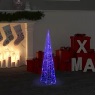 Oświetlenie świąteczne - vidaXL vidaXL Stożek dekoracyjny, akrylowy, niebieski, LED, 60 cm - miniaturka - grafika 1