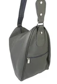 Torebki damskie - Plecak Skórzany ELKOR (PL) Jowita De Luxe Skóra Naturalna Licowa CIEMNY SZARY - miniaturka - grafika 1