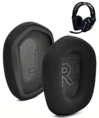 Akcesoria do słuchawek - Nauszniki Pady Gąbki do Logitech G733 G335 G535 PIANKA MEMORY Czarne - miniaturka - grafika 1